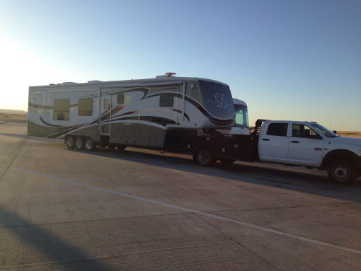 Trailer ready for towing and transport